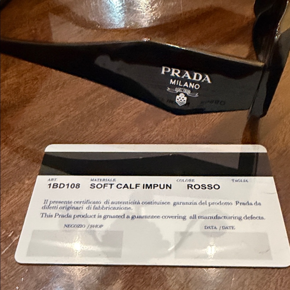 Authentic NWOT Prada Black Dark Tinted Sunglasses- with card, case, and box! - Picture 3 of 12
